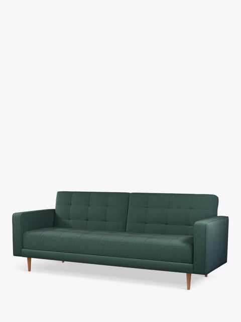 John Lewis Quilted Large 3 Seater Sofa Bed, Dark Leg