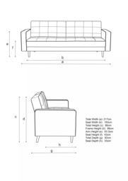 John Lewis Quilted Large 3 Seater Sofa Bed, Dark Leg - thumbnail 2