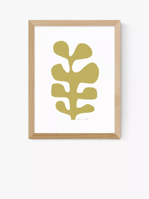 EAST END PRINTS Dan Hobday 'Seaweed Mustard' Framed Print - image 1