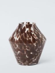 John Lewis Angular Confetti Glass Vase, H20cm, Brown