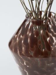 John Lewis Angular Confetti Glass Vase, H20cm, Brown - thumbnail 3