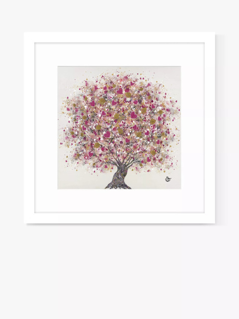 John Lewis Sara Otter 'Heartfelt' Framed Print & Mount, 43.5 x 43.5cm, Pink - image 1