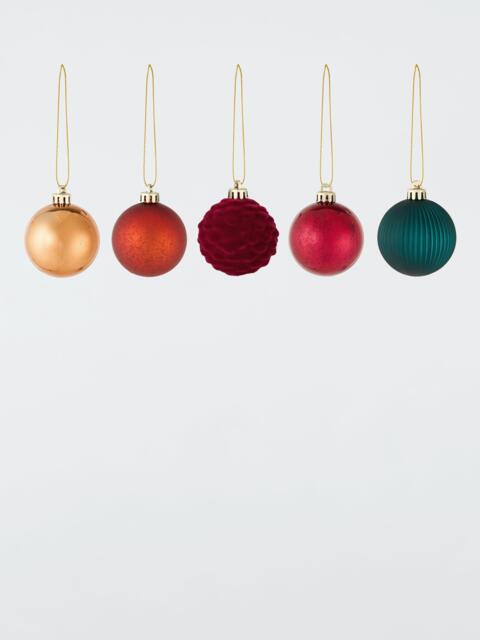 John Lewis Assorted Baubles, Box of 30, Red/Green/Gold - image 1