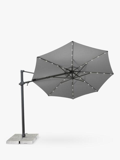 KETTLER Orion LED Aluminium Cantilever Round Parasol & Base, 3m - image 1