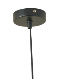 Pacific Rowan Woven Rattan Striped Pendant Ceiling Light, Black - thumbnail 3
