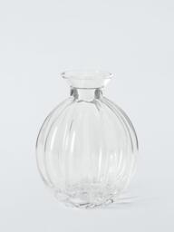John Lewis Gourd Glass Bud Vase, H10.7cm, Clear