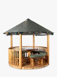 Breeze House Savannah Signature Slate Effect Tile Roof Circular Gazebo, FSC-Certified (Scandinavian Redwood) - thumbnail 3