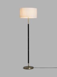 John Lewis Hamilton Drum Shade Floor Lamp, Black - thumbnail 1