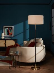 John Lewis Hamilton Drum Shade Floor Lamp, Black - thumbnail 2