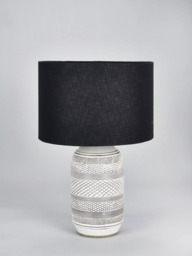 Pacific Kira Stoneware Table Lamp, Grey - thumbnail 2