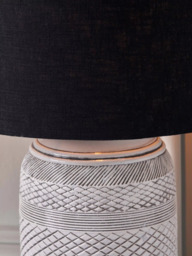 Pacific Kira Stoneware Table Lamp, Grey - thumbnail 5