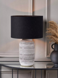 Pacific Kira Stoneware Table Lamp, Grey - thumbnail 3