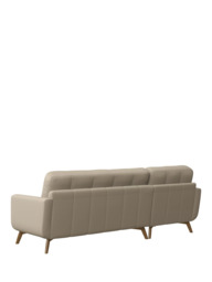 John Lewis Barbican LHF Chaise Leather Sofa, Light Leg - thumbnail 4