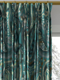 Designers Guild Uchiwa Made to Measure Curtains or Roman Blind, Teal - thumbnail 6