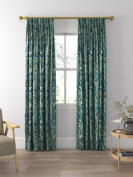 Designers Guild Uchiwa Made to Measure Curtains or Roman Blind, Teal - thumbnail 5