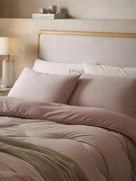 Night Lark Soft Weave Coverless Duvet, 4.5 Tog, Dusky Rose - thumbnail 3