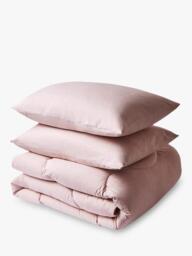 Night Lark Soft Weave Coverless Duvet, 4.5 Tog, Dusky Rose - thumbnail 6