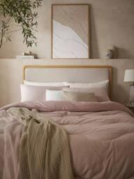 Night Lark Soft Weave Coverless Duvet, 4.5 Tog, Dusky Rose - thumbnail 1