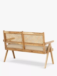 Nkuku Nalrina Acacia and Cane Bench Sofa - thumbnail 2