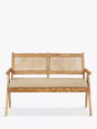 Nkuku Nalrina Acacia and Cane Bench Sofa - thumbnail 3