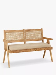 Nkuku Nalrina Acacia and Cane Bench Sofa - thumbnail 4