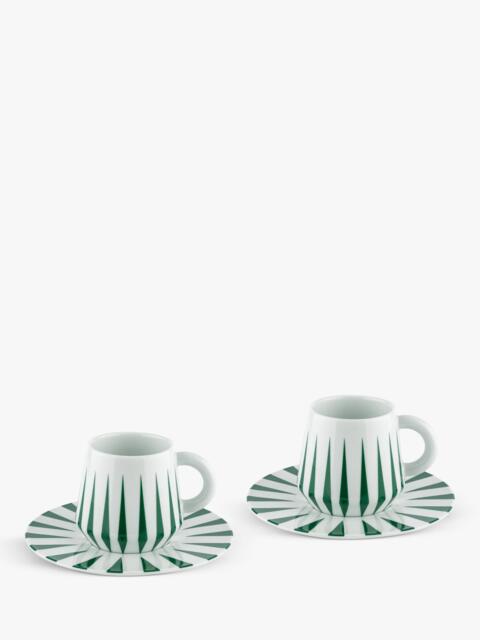 Alessi Delight Christmas Coffee Cup, Green, Set of 2, 37cl - image 1