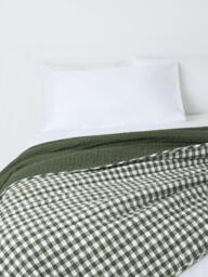 John Lewis Gingham Cotton Quilt, King Size