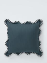John Lewis Embroidered Scalloped Edge Cushion - thumbnail 1