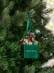 John Lewis Curate & Collect John Lewis Shopping Bag Bauble, Multi - thumbnail 2