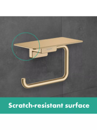 Hansgrohe AddStoris Wall-Mounted Toilet Roll Holder with Shelf - thumbnail 2