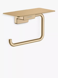 Hansgrohe AddStoris Wall-Mounted Toilet Roll Holder with Shelf - thumbnail 1