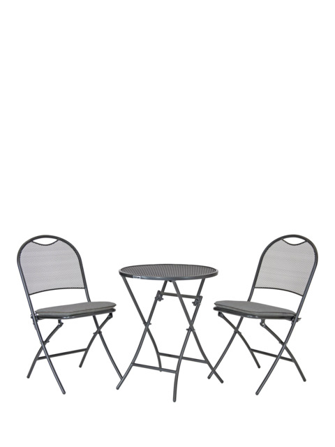 KETTLER Cafe Roma Foldable 2-Seater Round Garden Bistro Table & Chairs Set - image 1