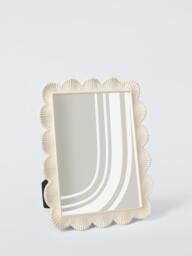John Lewis Shell Edge Photo Frame, Ivory - thumbnail 1
