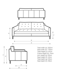 John Lewis Draper II Large 3 Seater Leather Sofa, Light Leg - thumbnail 2