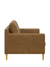 John Lewis Draper II Large 3 Seater Leather Sofa, Light Leg - thumbnail 3