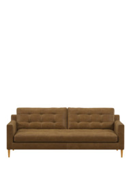 John Lewis Draper II Large 3 Seater Leather Sofa, Light Leg - thumbnail 5