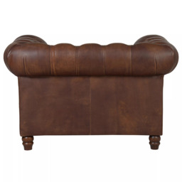 Halo Earle Chesterfield Leather Armchair, Antique Whisky - thumbnail 4