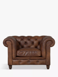 Halo Earle Chesterfield Leather Armchair, Antique Whisky - thumbnail 2