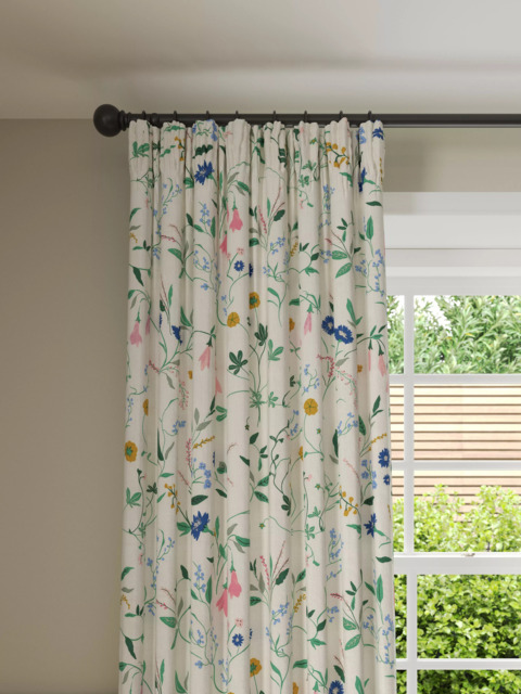 John Lewis Foxlease Print Pair Blackout/Thermal Lined Pencil Pleat Curtains - image 1