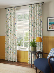 John Lewis Foxlease Print Pair Blackout/Thermal Lined Pencil Pleat Curtains - thumbnail 4