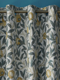 William Morris At Home Bird & Pomegranate Pair Blackout Lined Eyelet Curtains, Mineral - thumbnail 3