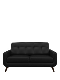 John Lewis Barbican Medium 2 Seater Leather Sofa, Dark Leg - thumbnail 5