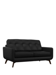 John Lewis Barbican Medium 2 Seater Leather Sofa, Dark Leg - thumbnail 1