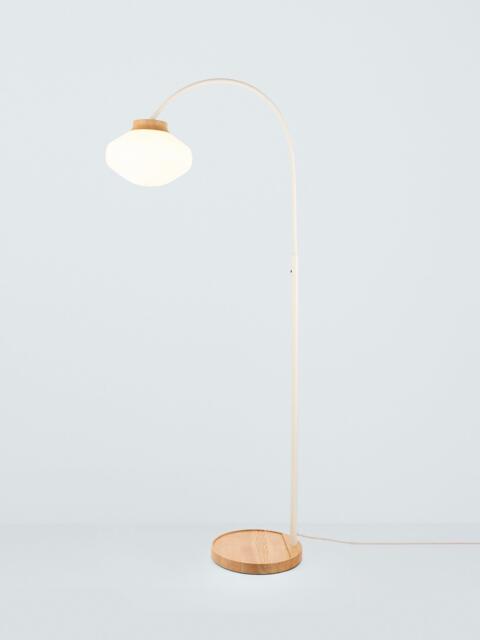 John Lewis Temple Wood and Metal Base Floor Lamp, Ash Wood - image 1