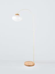 John Lewis Temple Wood and Metal Base Floor Lamp, Ash Wood - thumbnail 3