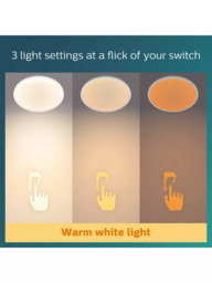 Philips Superslim CL550 LED Functional Flush Ceiling Light, White - thumbnail 3