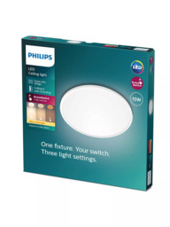 Philips Superslim CL550 LED Functional Flush Ceiling Light, White - thumbnail 1