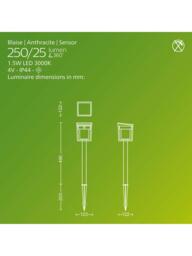 Philips Blaise Ultra Efficient Solar Powered Motion Sensor LED Outdoor Pedestal Light, Anthracite - thumbnail 3