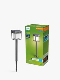 Philips Blaise Ultra Efficient Solar Powered Motion Sensor LED Outdoor Pedestal Light, Anthracite - thumbnail 1