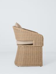 John Lewis Haven Woven Garden Dining Chair, Set of 2, Sandstone - thumbnail 3